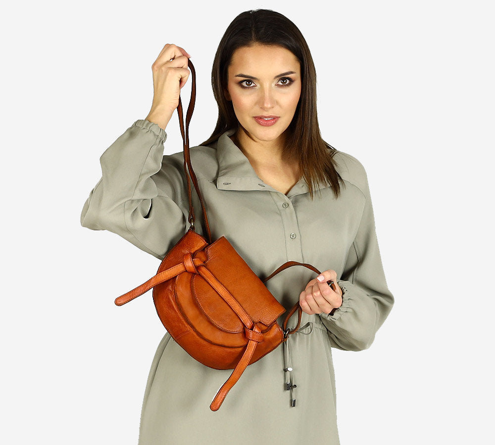 KANTATA Mała skórzana torebka crossbody dla kobiet