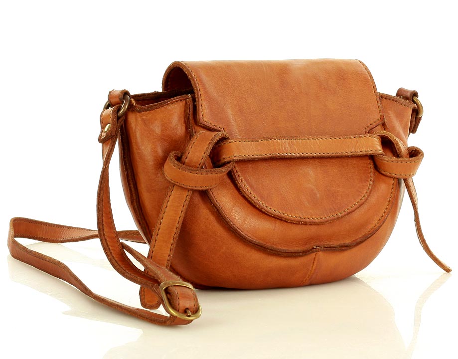 KANTATA Mała skórzana torebka crossbody dla kobiet