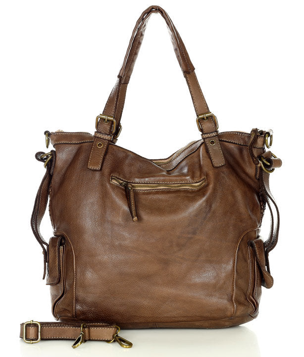 Cannole Intrecciato. Large woven leather shopper shoulder bag for women A4 XL