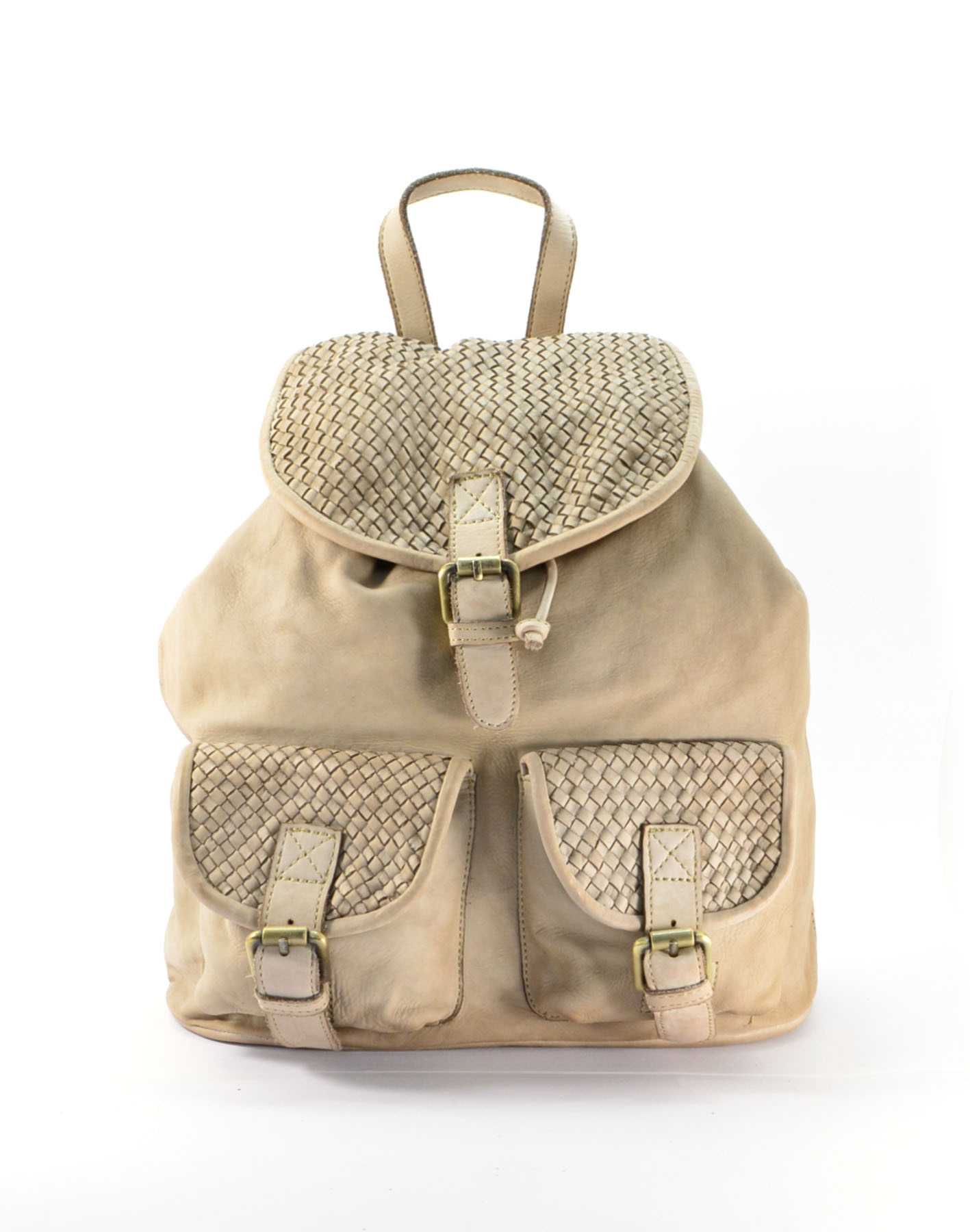Buscemi ● Klasyczny skórzany plecak unisex z klapką w stylu retro