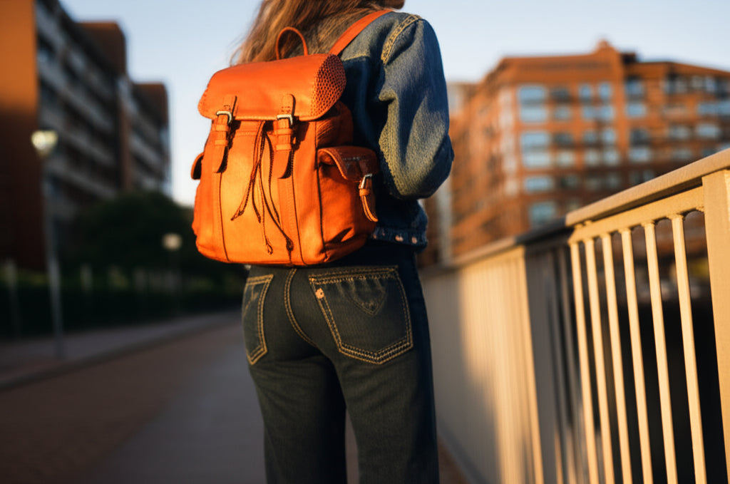leather backpack vinted