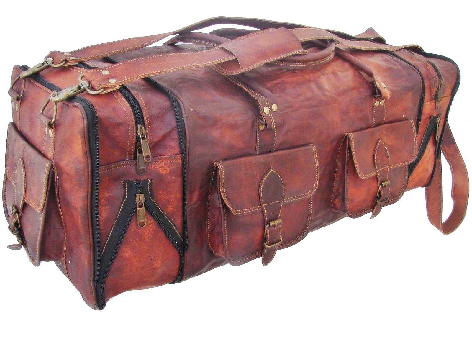 AMMAN VINTAGE Skórzana torba podróżna Unisex 30"