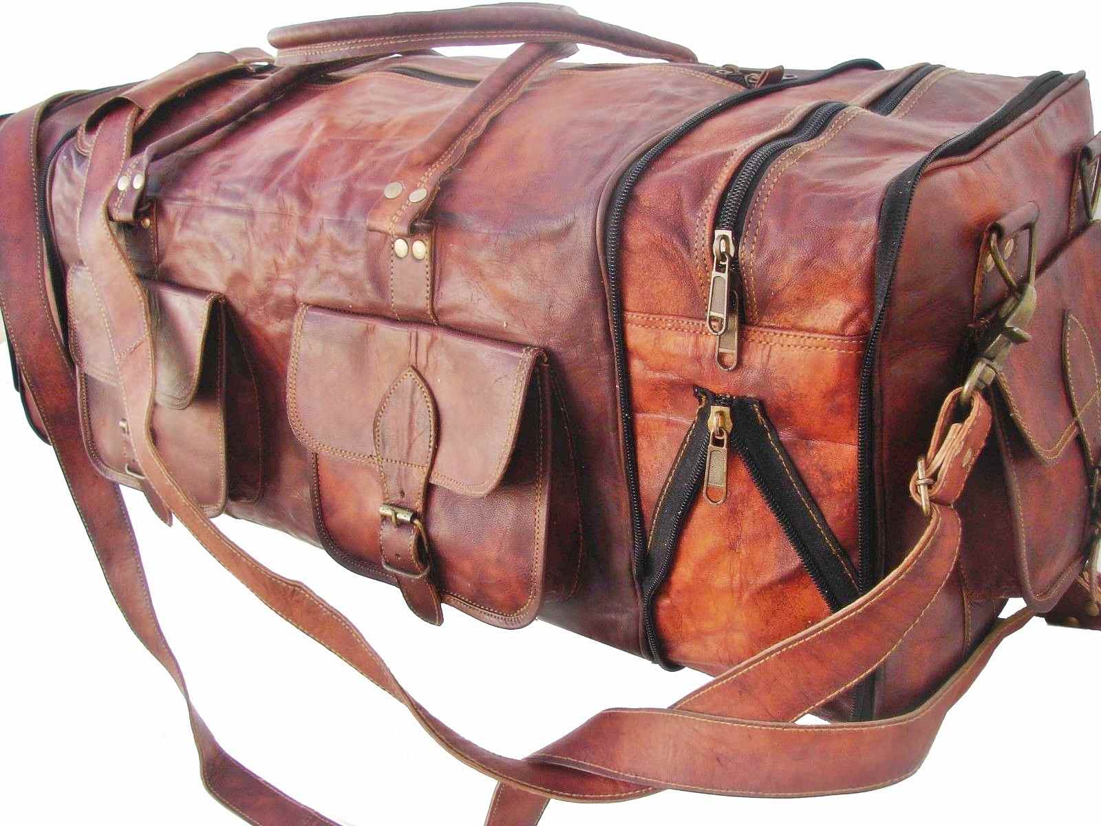 AMMAN VINTAGE Skórzana torba podróżna Unisex 30"