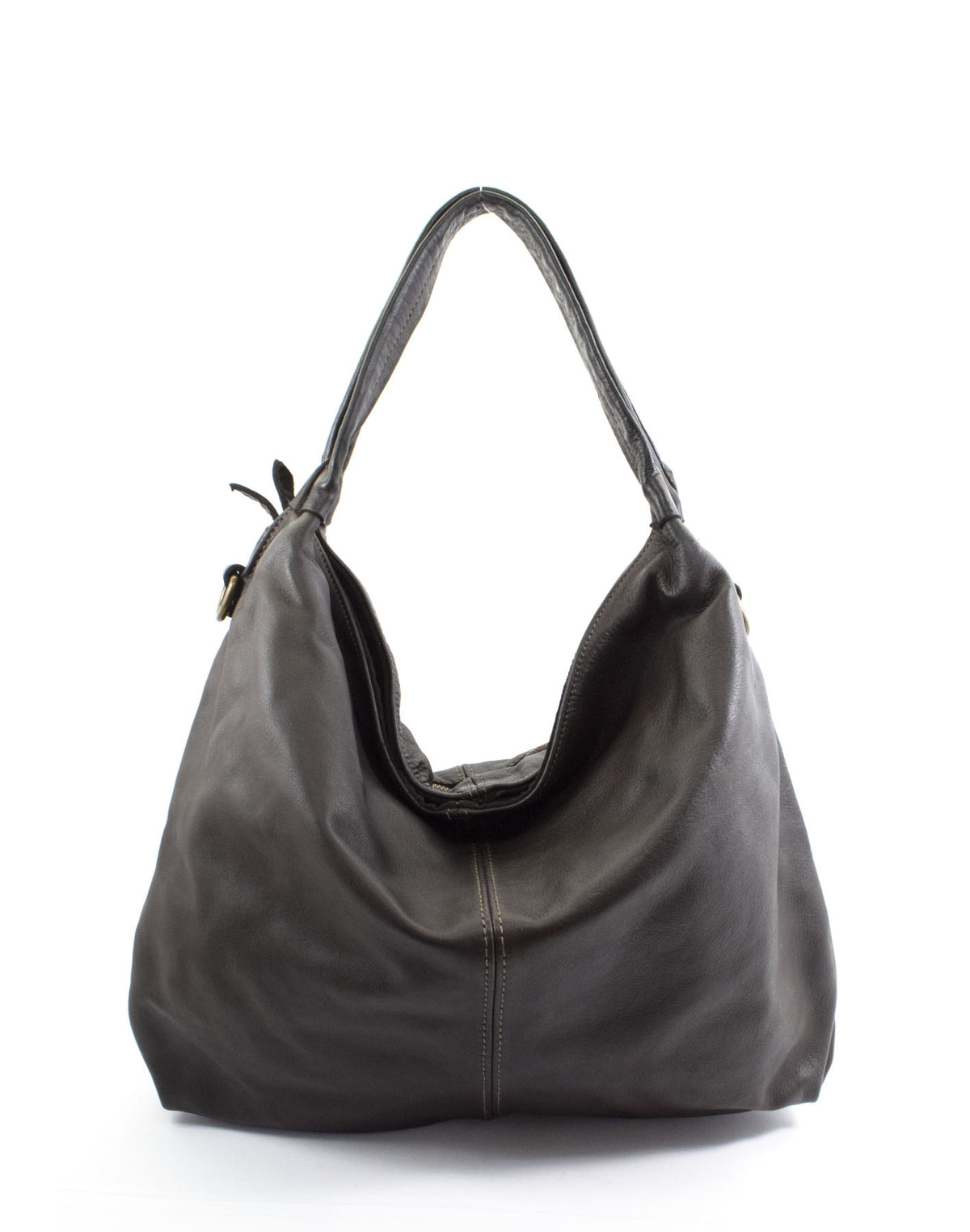 Sac porté épaule Hobo marron pour femme en cuir italien naturel