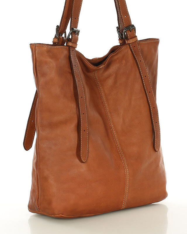 tote bag CANTATA klasyczna włoska torba Tote Bag z naturalnej skóry z regulowanymi uchwytami