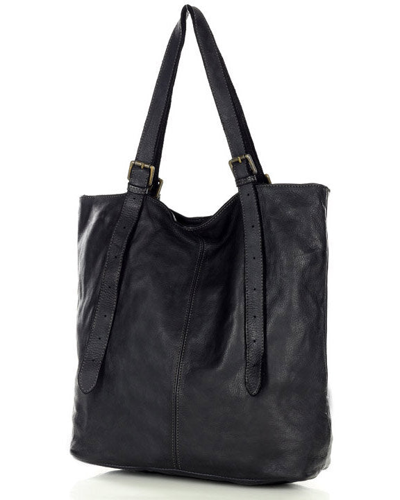 tote bag CANTATA klasyczna włoska torba Tote Bag z naturalnej skóry z regulowanymi uchwytami
