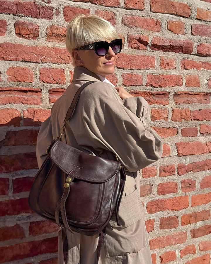 Alice ● Skórzana damska torebka listonoszka na ramię