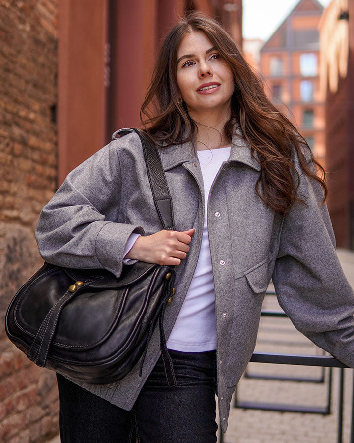 Alice ● Skórzana damska torebka listonoszka na ramię