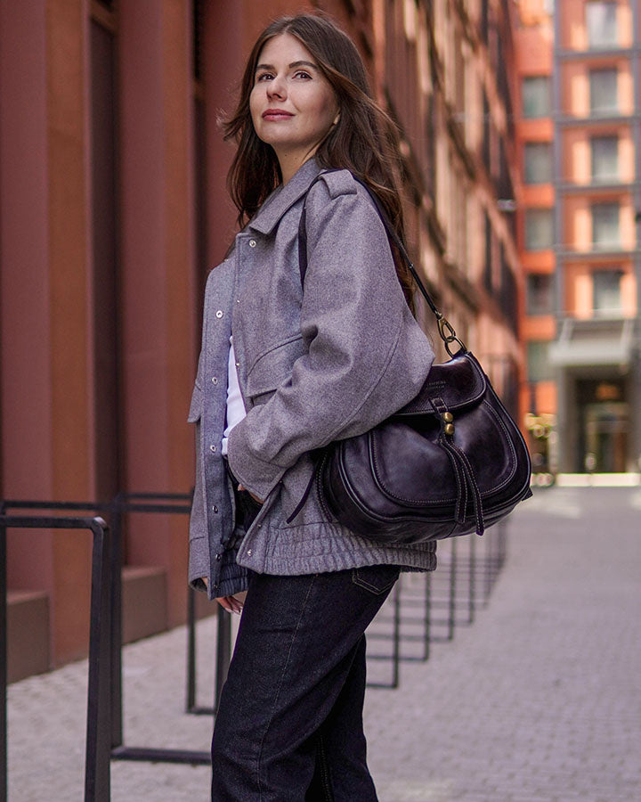 Alice ● Skórzana damska torebka listonoszka na ramię