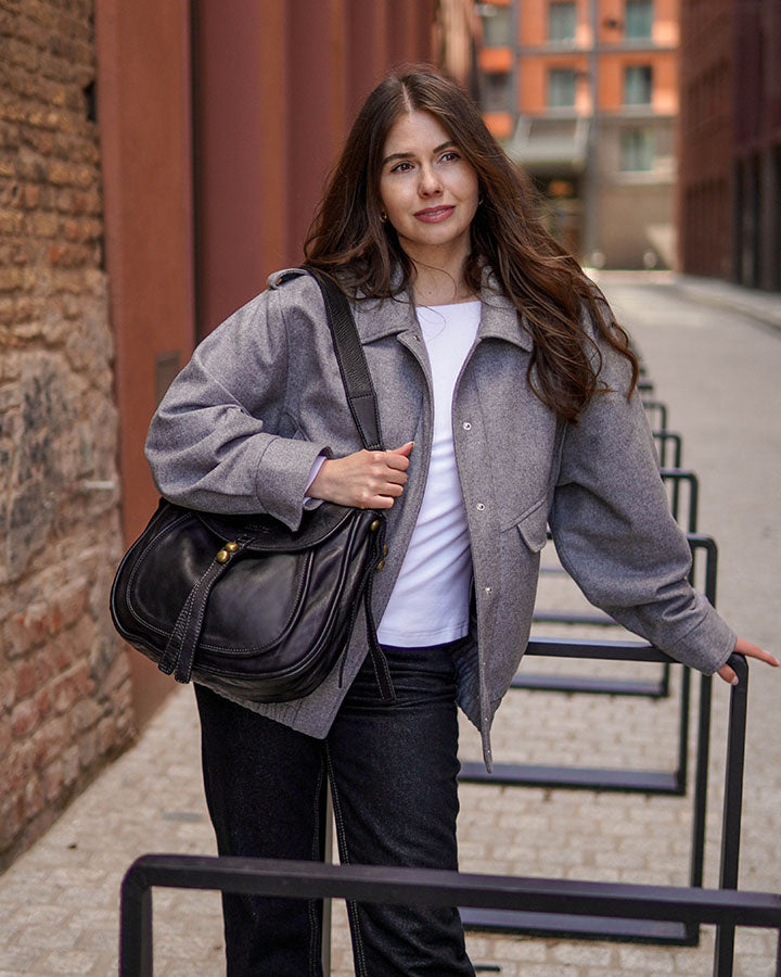 Alice ● Skórzana damska torebka listonoszka na ramię