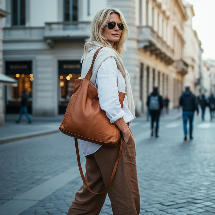 Cancio ● Skórzana torba damska typu shopper A4 XL