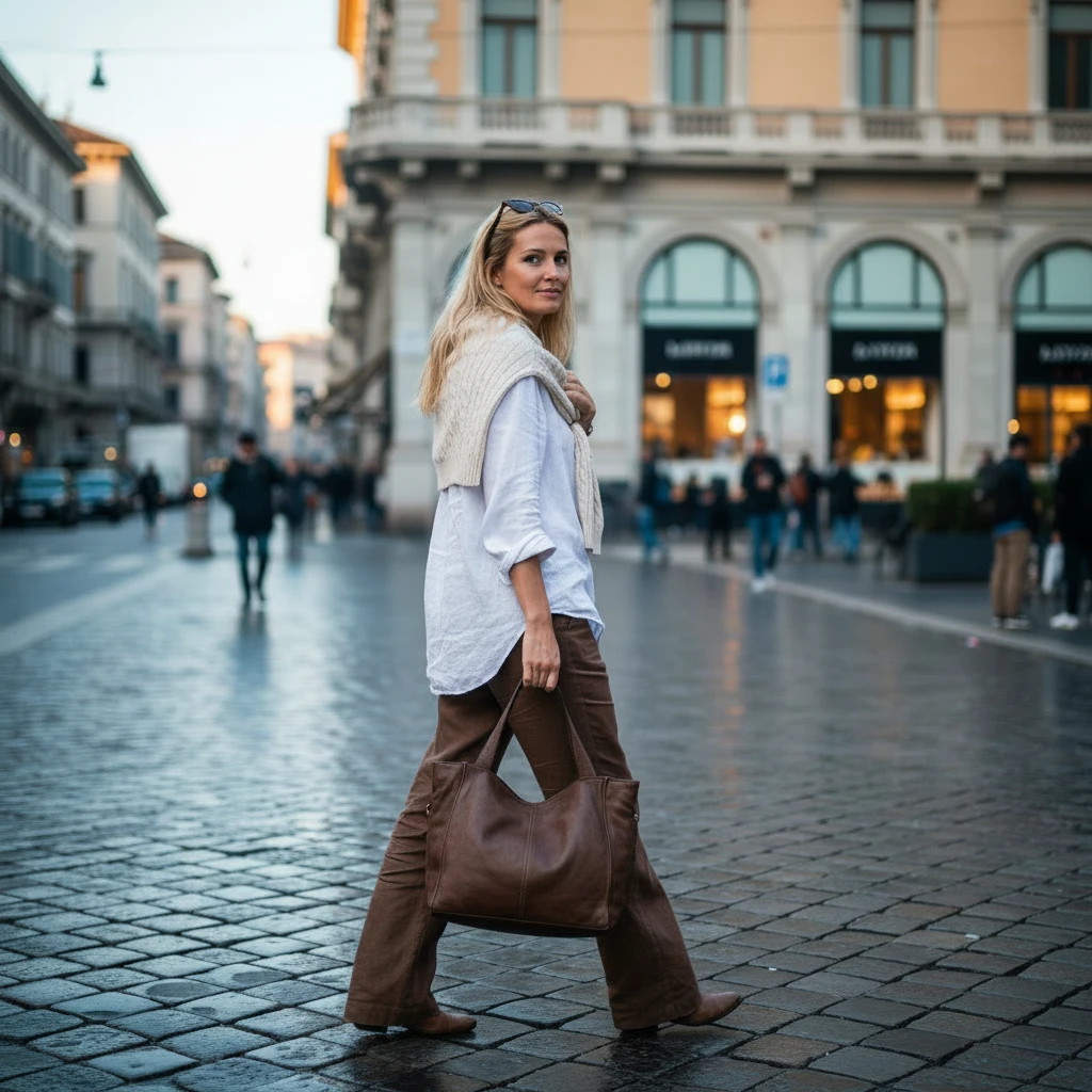 Cancio ● Skórzana torba damska typu shopper A4 XL