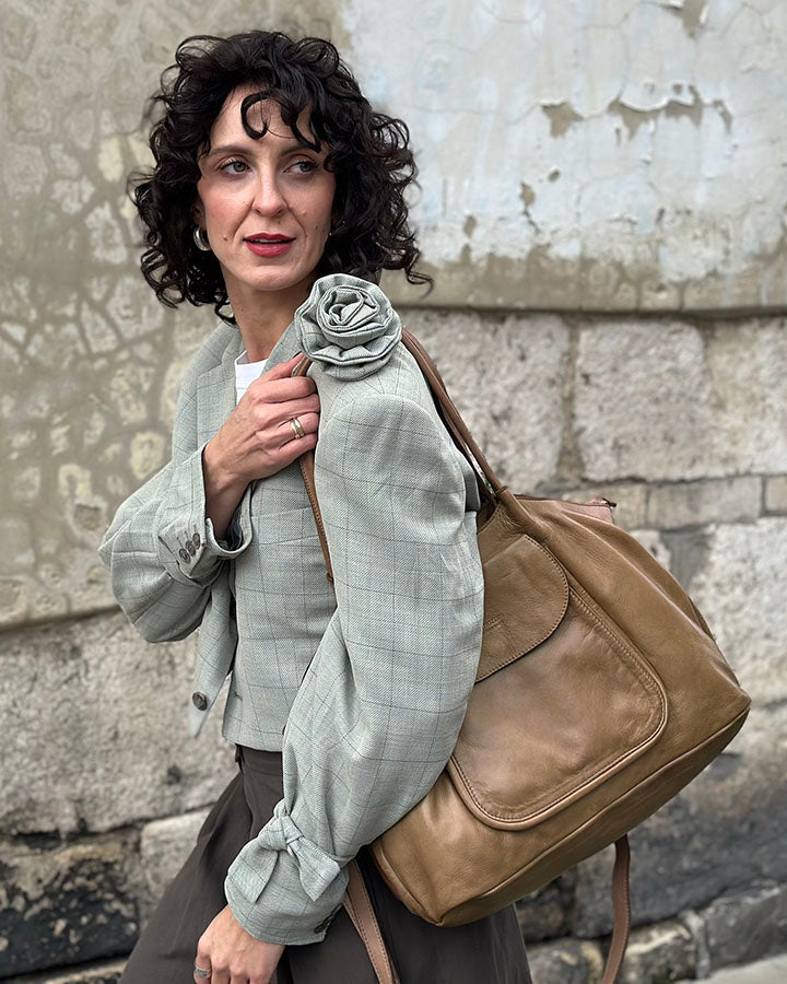 Agnes ● Duża damska torba skórzana na ramię