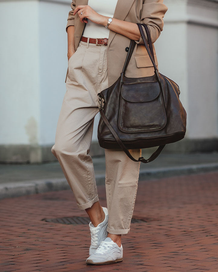 Agnes ● Duża damska torba skórzana na ramię