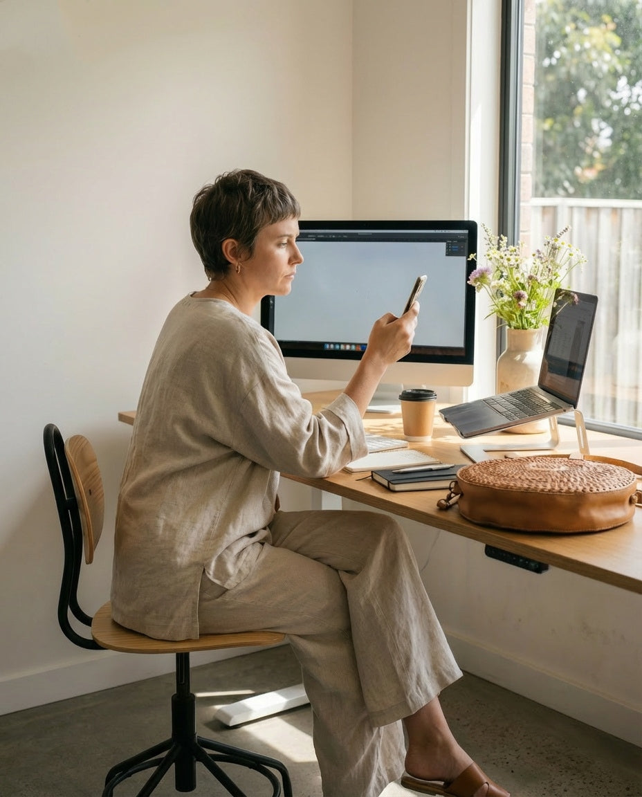 Sac à main en cuir pour femme avec poignée courte dans un style de bureau