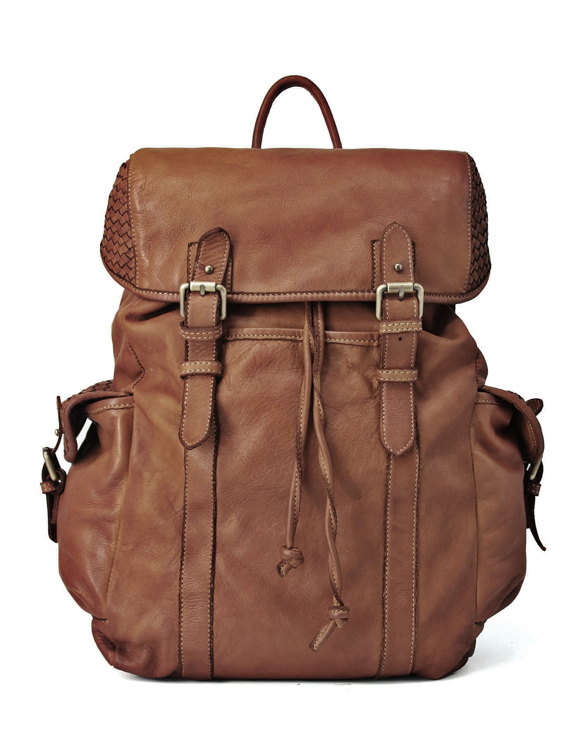 APPIA XL – duży klasyczny plecak skórzany vintage Unisex brązowy
