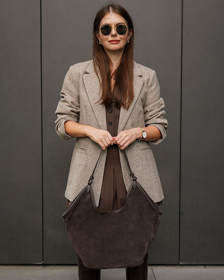 Shopper bag BOLOGNA Sue. Women's shoulder tote bag made of Italian leather.