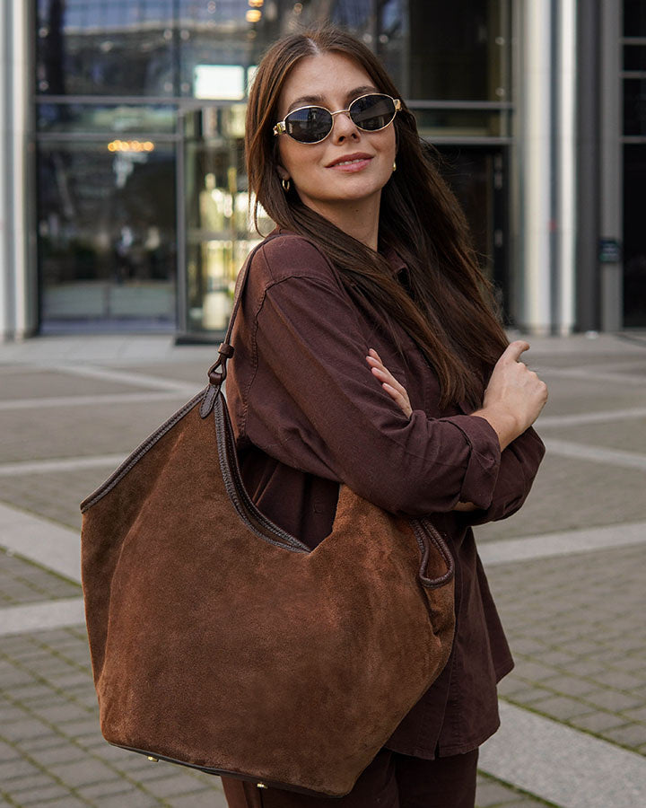 Shopper bag BOLOGNA Sue. Women's shoulder tote bag made of Italian leather.