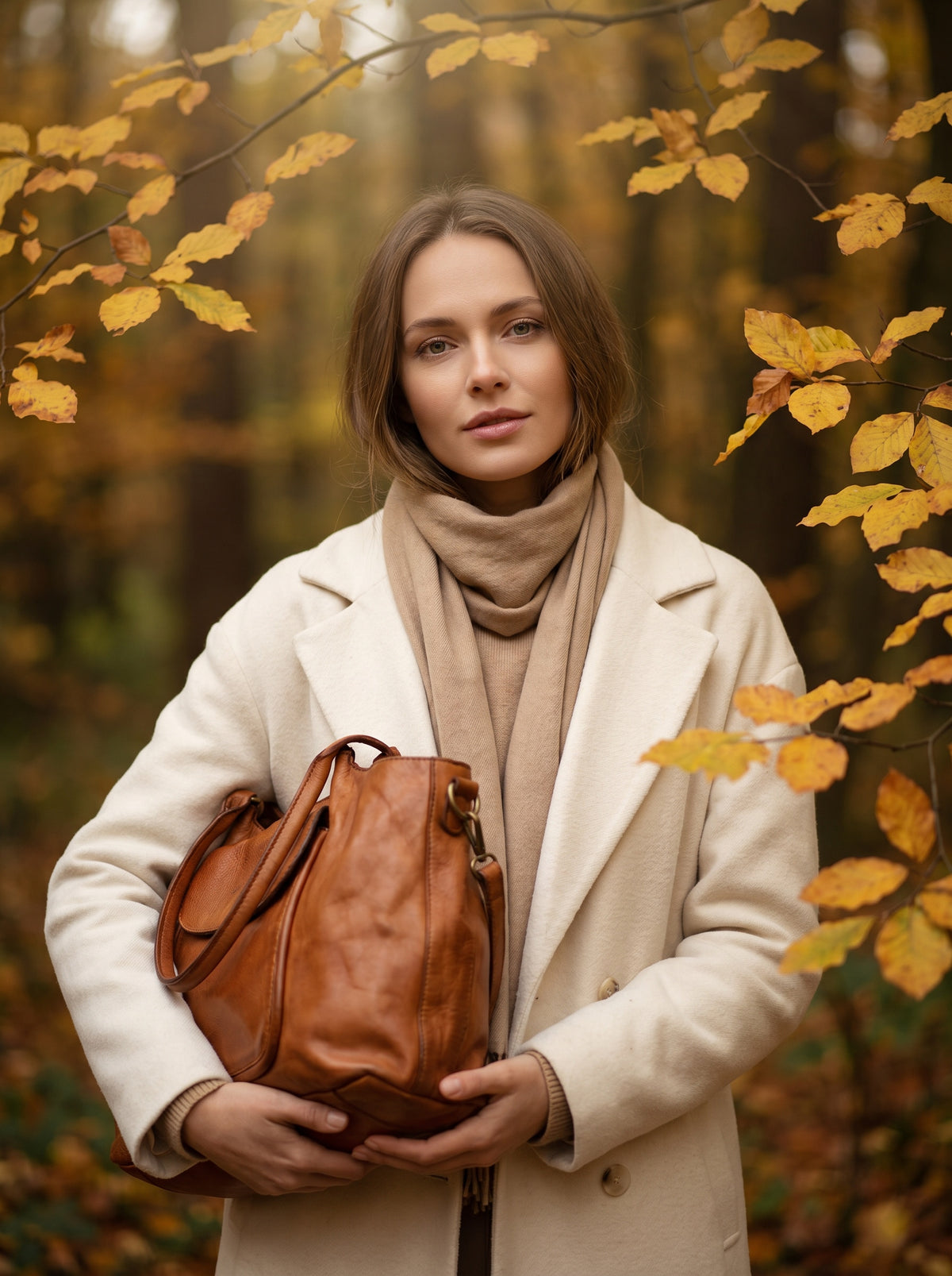 Agnes ● Duża damska torba skórzana na ramię