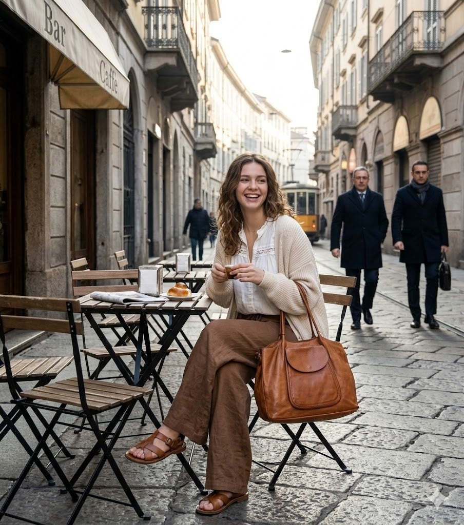Agnes ● Duża damska torba skórzana na ramię
