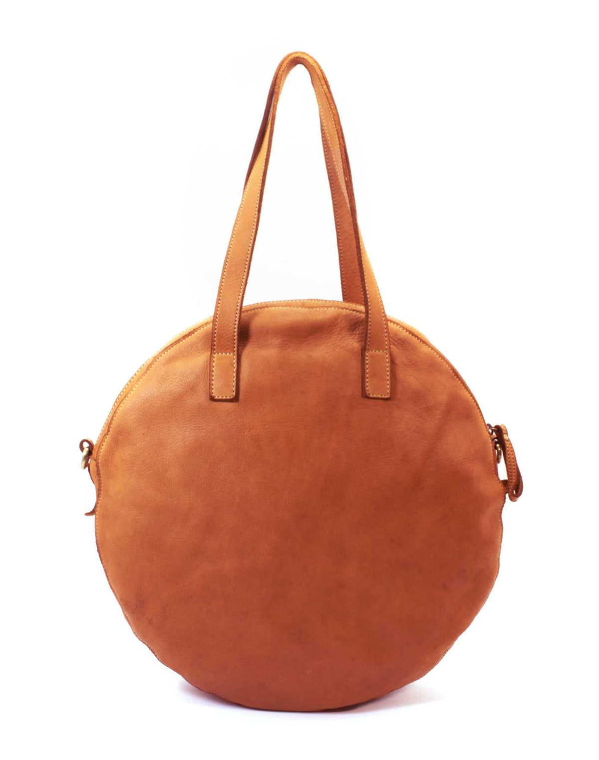 Sac à main - sac porté épaule ovale en cuir pour femme en cuir de veau italien - vue arrière