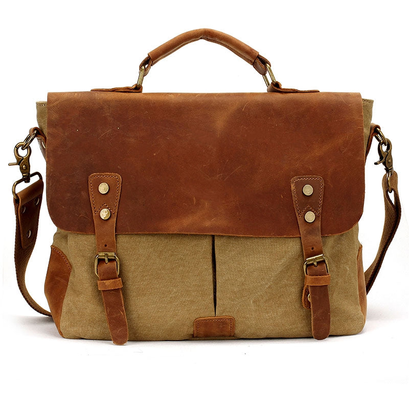 Vintage canvas briefcase for women and men – OXFORD