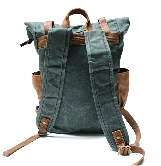 WAXVintage Rolowany męski plecak materiałowy. Woskowany. Unisex