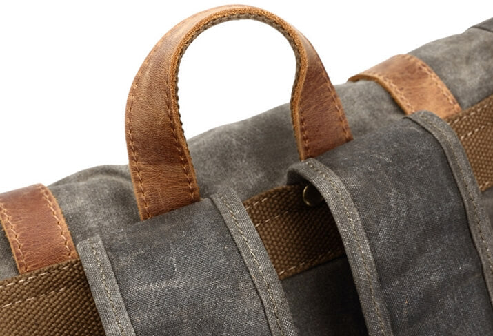 WAXVintage Rolowany męski plecak materiałowy. Woskowany. Unisex