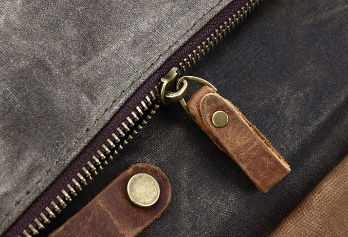 WAXVintage Rolowany męski plecak materiałowy. Woskowany. Unisex