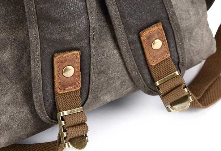 WAXVintage Rolowany męski plecak materiałowy. Woskowany. Unisex
