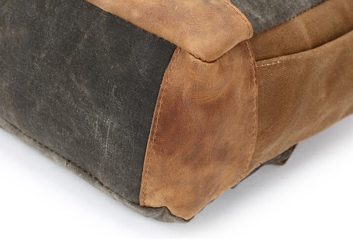 WAXVintage Rolowany męski plecak materiałowy. Woskowany. Unisex