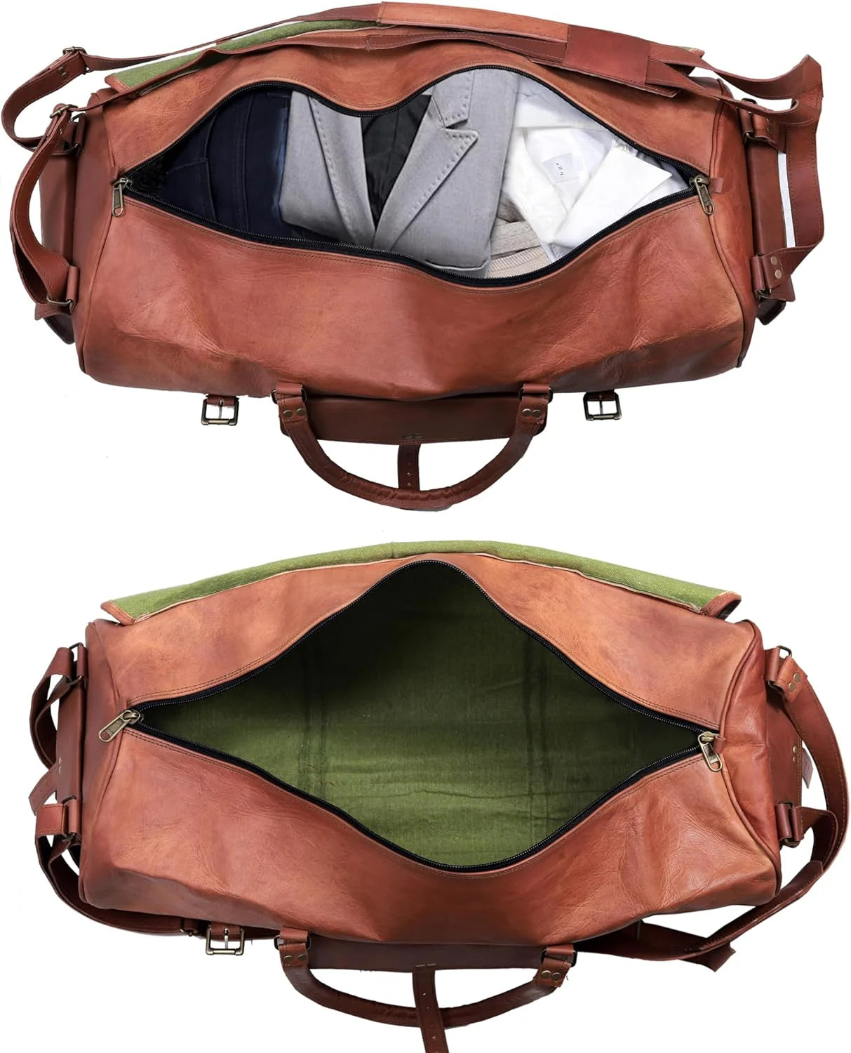VINTAGE MAX ADVENTURE Resväska i läder med ryggsacksfunktion. Unisex 30"