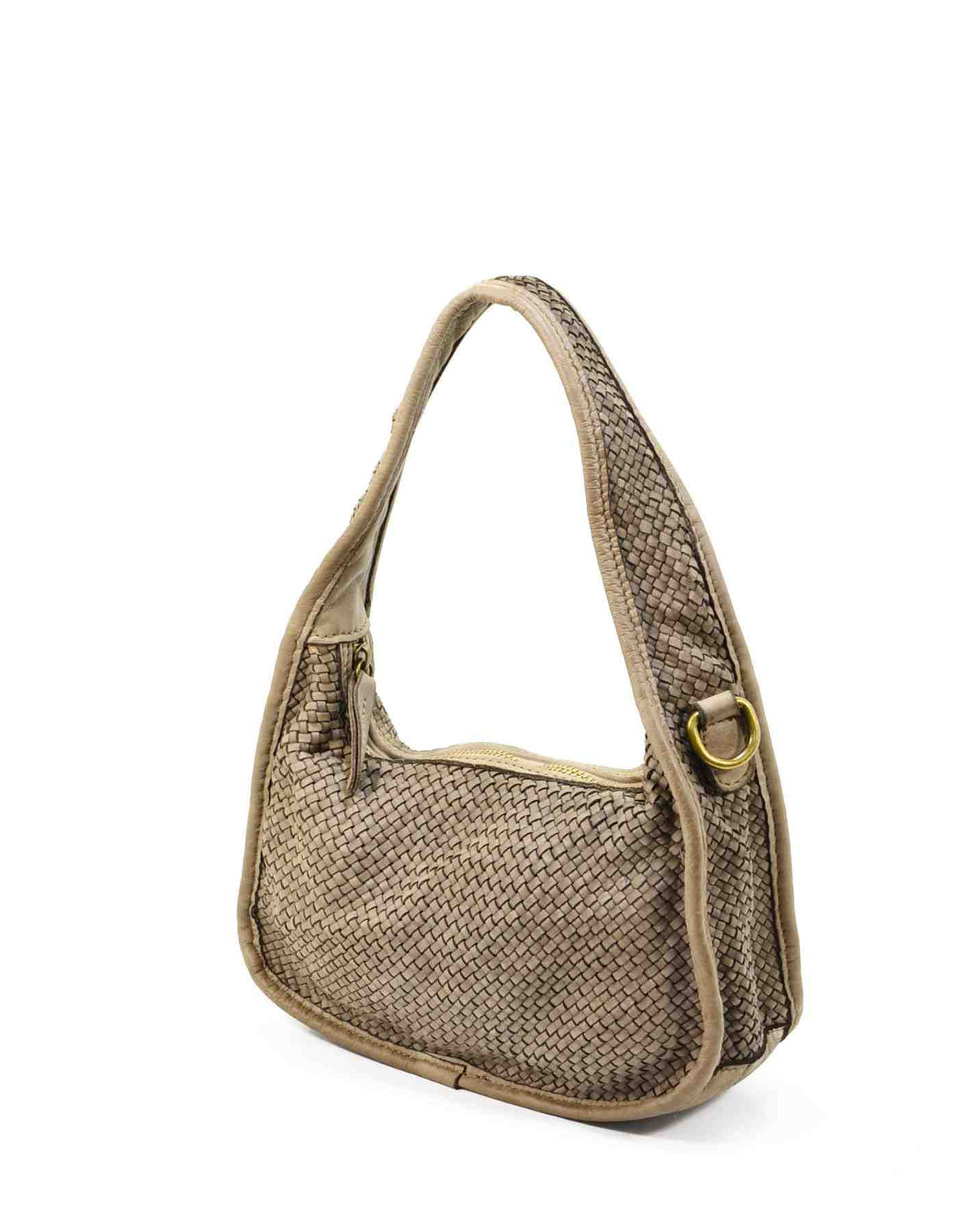 Astardo Intrecciato ● Mała damska torba na ramię ze skóry plecionej 3w1