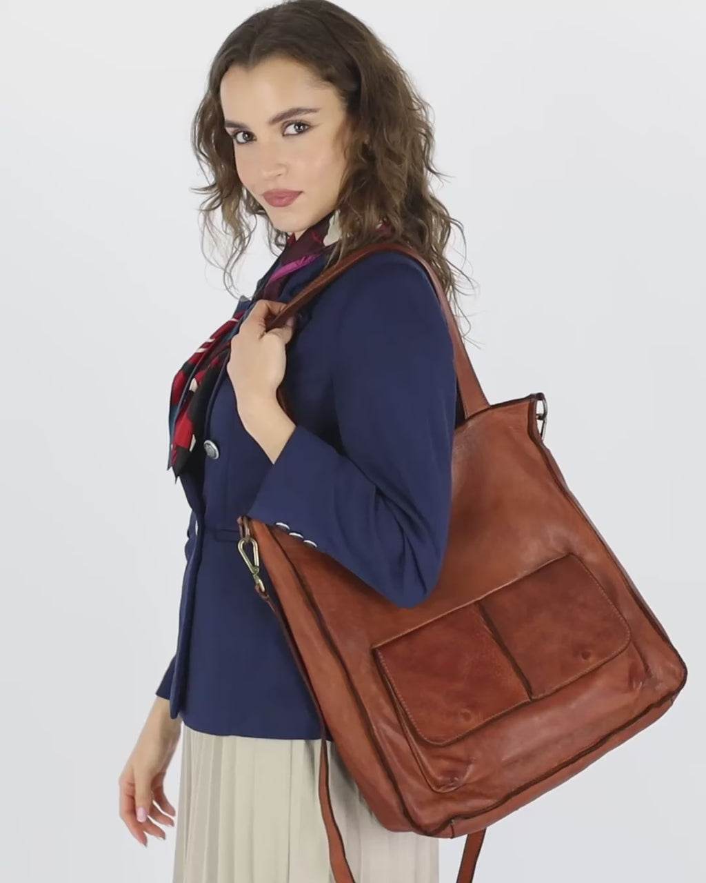 Carrara Tote. Italian Leather Women's Tote Shopper Bag A4 
