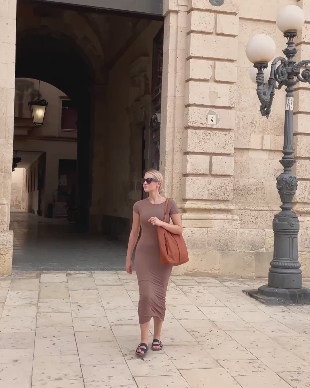 Arreto Grande. Skórzana damska torba na ramię shopper bag