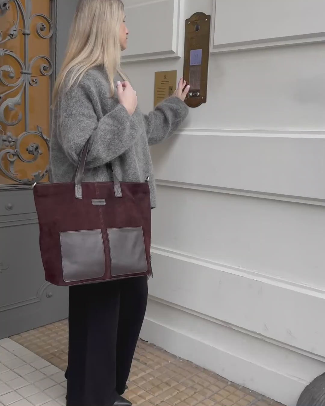 BRESCIA Sue. Italiensk mockaväska för kvinnor