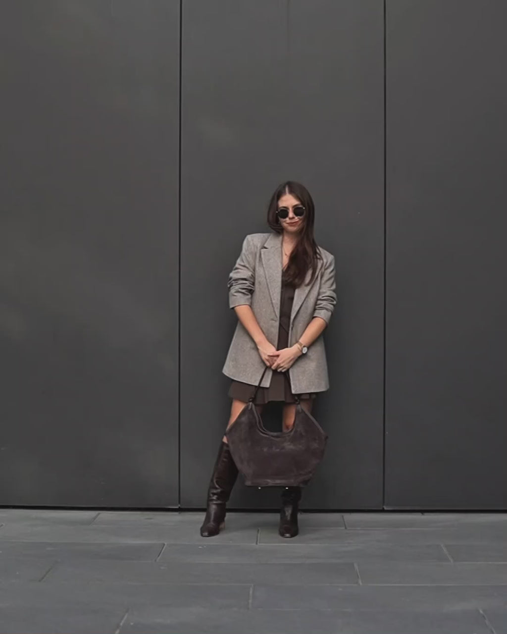 BOLOGNA Sue. Tote Bag women's shoulder bag in Italian suede