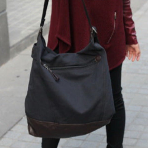 SAFFI Hobo™ materiałowa damska torba na ramię worek