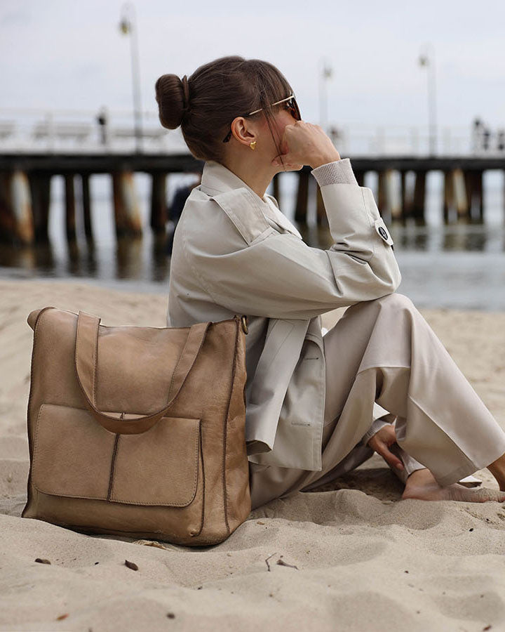 Carrara Tote. Italian Leather Women's Tote Shopper Bag A4 