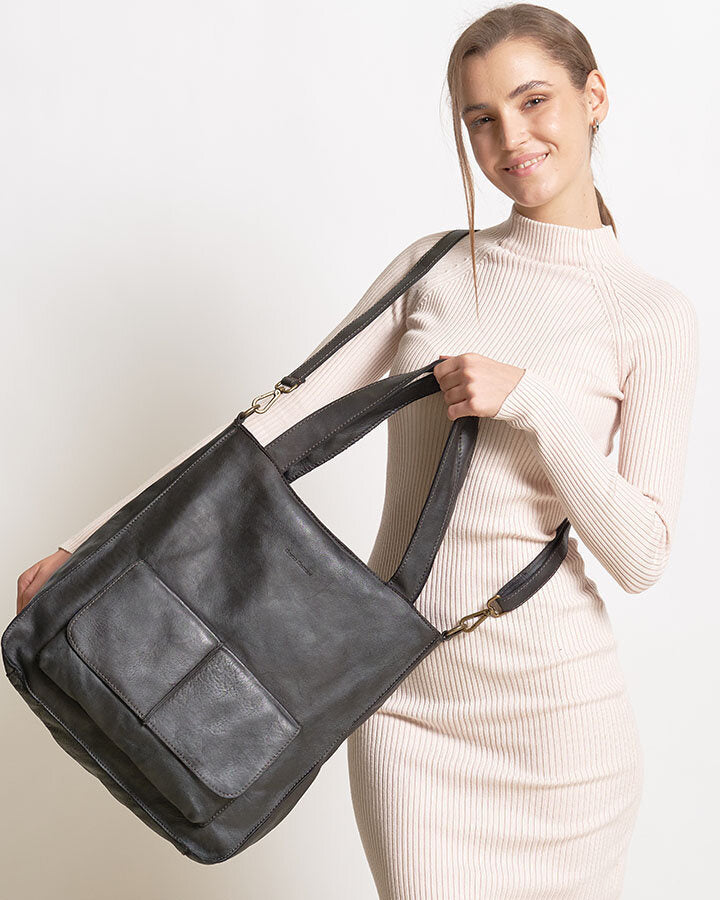 Carrara Tote. Italian Leather Women's Tote Shopper Bag A4 