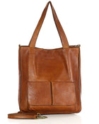 Carrara Tote. Skórzana damska torba shopper na ramię A4