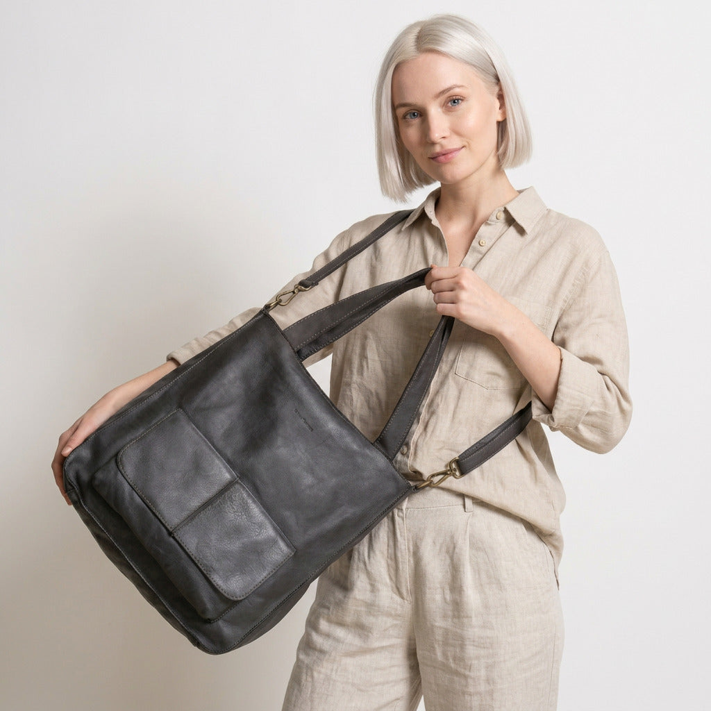 Carrara Tote. Italian Leather Women's Tote Shopper Bag A4 
