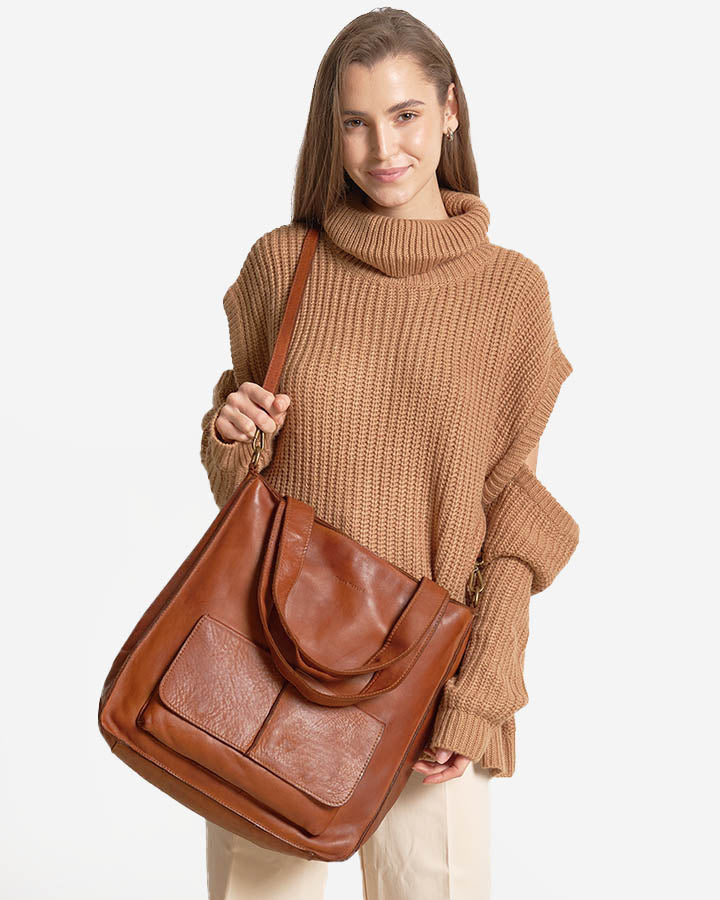 Carrara Tote. Italian Leather Women's Tote Shopper Bag A4 