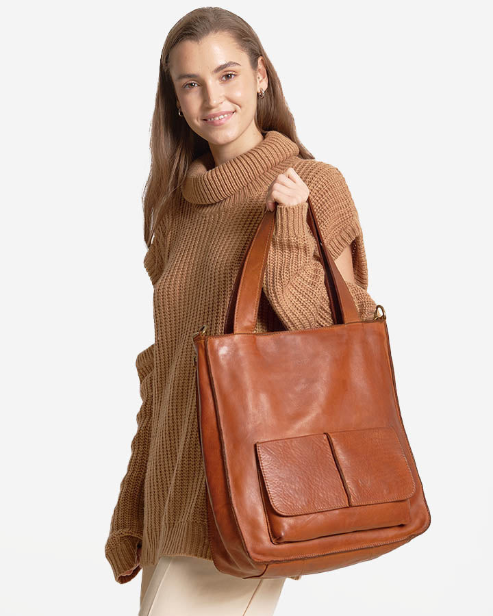 Carrara Tote. Italian Leather Women's Tote Shopper Bag A4 