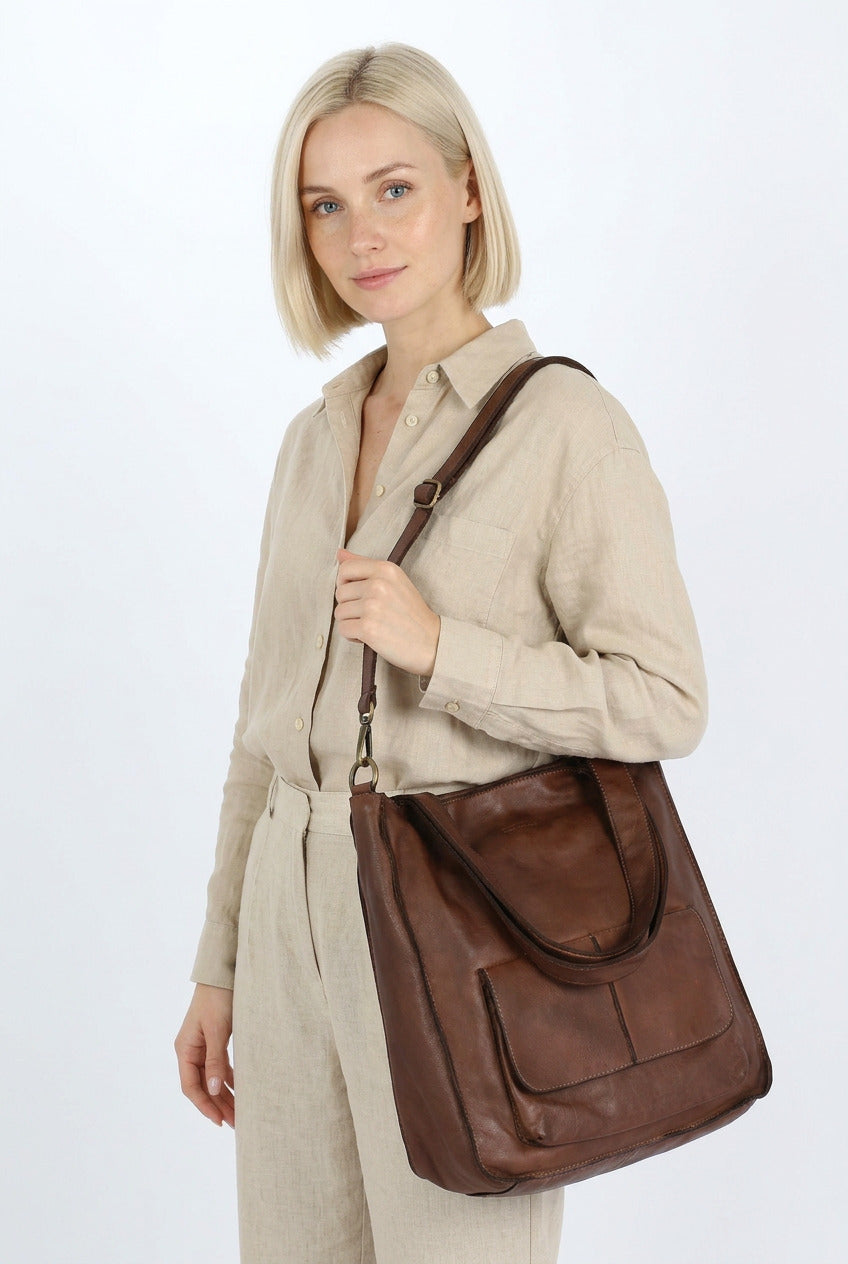Carrara Tote. Italian Leather Women's Tote Shopper Bag A4 