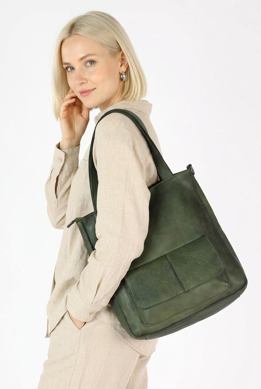 Carrara Tote. Italian Leather Women's Tote Shopper Bag A4 