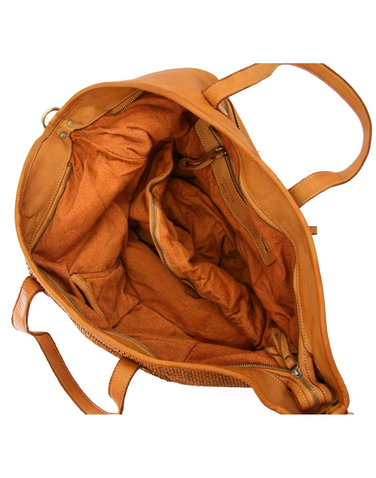 Cassia ● Trapezoidal leather women's shoulder bag shopper type A4