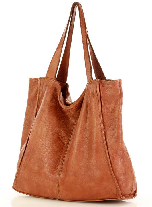 Cancio ● Leather women's shopper bag A4 XL