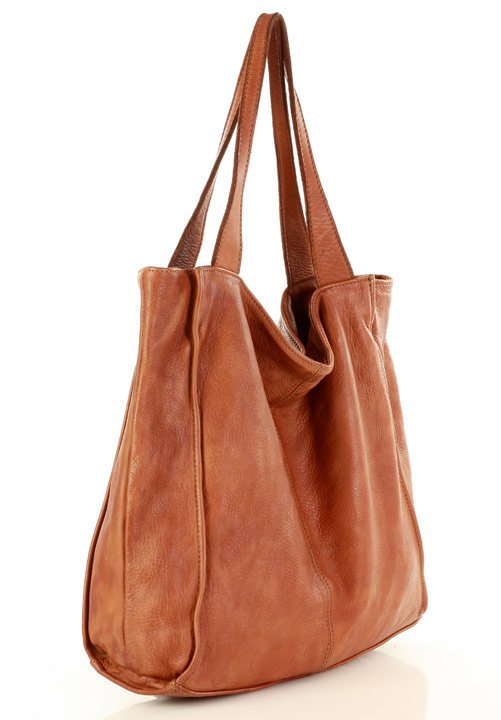 Cancio ● Leather women's shopper bag A4 XL