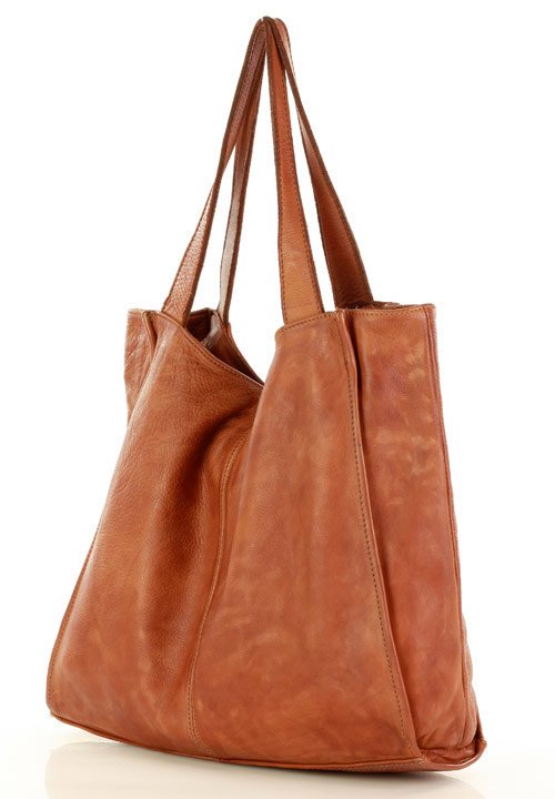 Cancio ● Leather women's shopper bag A4 XL